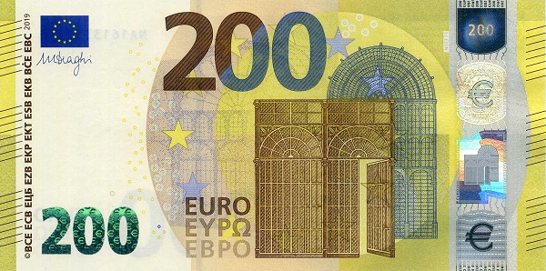 P25SA European Union 200 Euro (2019-Draghi)